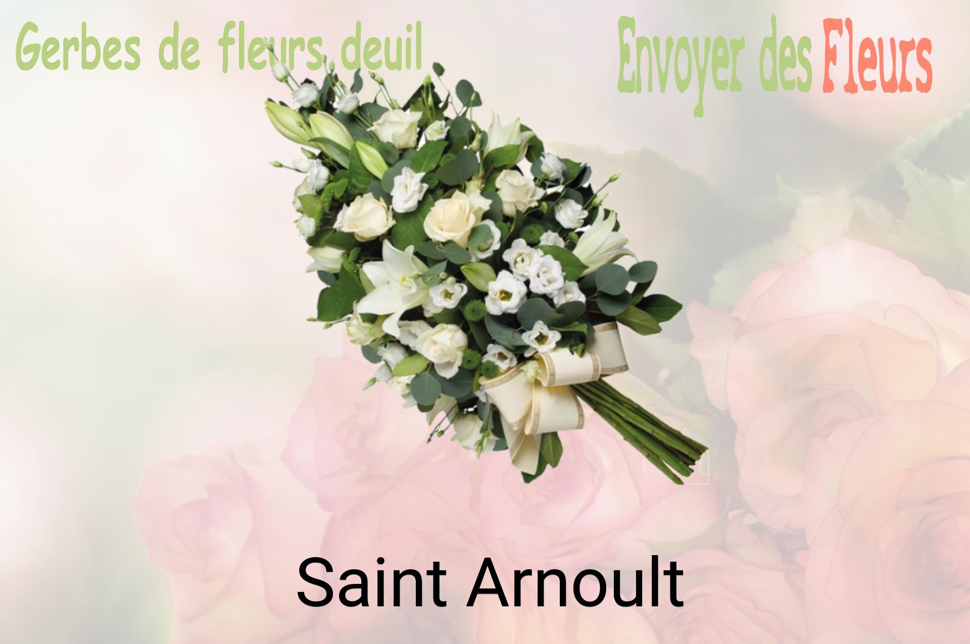 Gerbe de fleurs de deuil livrée à Saint-Arnoult
